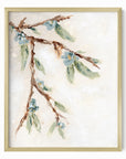 Alina I is an abstract botanical flower branch painting in warm beige, cream, tan, cognac brown, deep brown, eucalyptus green, blue green, earthy green, light blue, golden yellow, deep royal blue, and white; gold metal frame by NLS Design. Large neutral gallery wall art for living rooms, bedrooms, entryways, offices, bathrooms. Vertical Sizes: 8x10, 11x14, 16x20, 18x24, 24x36, 30x40, 40x60 inches. Artwork by NLS Design, nlsdesignllc.com. Real art by a real artist, NO AI