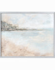 Belong - abstract lake beach coastal landscape original painting fine are print in white, light gray, light blue, brown, beige, muted sage green, taupe, tan; framed in silver metal by NLS Design. Large neutral wall art for living rooms, bedrooms, entryways, offices, bathrooms, and above sofas and beds. Modern coastal minimalistic open airy soft design. Artwork by NLS Design, nlsdesignllc.com. Real art by a real artist - NO AI. Magnolia, McGee and Co., Crate and Barrel, Serena & Lily, Pottery Barn dupe