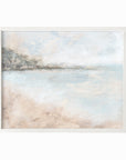 Belong - abstract lake beach coastal landscape original painting fine are print in white, light gray, light blue, brown, beige, muted sage green, taupe, tan, cream; framed in white oak by NLS Design. Large neutral wall art for living rooms, bedrooms, entryways, offices, bathrooms, and above sofas and beds. Modern coastal minimalistic open airy soft design. Artwork by NLS Design, nlsdesignllc.com. Real art by a real artist - NO AI. Magnolia, McGee and Co., Crate and Barrel, Serena & Lily, Pottery Barn dupe