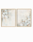 Set of 2 Breathless fine wall art prints framed in natural oak by NLS Design