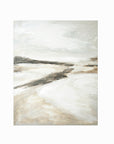 Effortless 1 neutral abstract landscape painting fine art wall print unframed by NLS Design