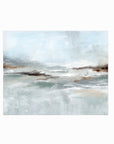Eventide is a layered abstract coastal inspired painting combining light blue and blue green with soft gray, soft charcoal gray, dark brown, warm brown, cream, beige, and white; unframed by NLS Design. Large neutral wall art for living rooms, bedrooms, entryways, offices, bathrooms, and above couch and bed. Modern coastal beach water soft muted abstract. Real art by a real artist - NO AI. nlsdesignllc.com - 8x10, 11x14, 16x20, 18x24, 24x36, 30x40, 40x60 inches