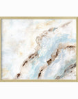 Evermore - soft muted abstract wall art original painting fine are print in blue, beige, gray, cream, brown, teal, and white; framed in gold metal by NLS Design. Large neutral wall art for living rooms, bedrooms, and above sofas.