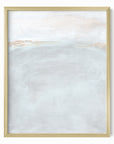 Horizon Blush 1 fine art wall print framed in gold metal by NLS Design