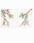 Alina I and II is a set of two abstract botanical floral paintings in warm beige, cream, tan, cognac brown, deep brown, eucalyptus green, blue green, earthy green, light blue, golden yellow, deep royal blue, and white; unframed by NLS Design. Large neutral gallery wall art for living rooms, bedrooms, entryways, offices, bathrooms, and above the couch and above the bed. Vertical Sizes: 8x10, 11x14, 16x20, 18x24, 24x36 inches. Artwork by NLS Design, nlsdesignllc.com. Real art by a real artist, NO AI