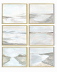 Set of 6 Interior Design Favorites fine wall art prints bundle horizontal framed in gold metal by NLS Design