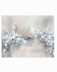 Whimsy - abstract floral botanical flowers plants leaves original painting fine are print in light gray, charcoal, brown, cream, taupe, beige and white; unframed by NLS Design. Large neutral wall art for living rooms, bedrooms, entryways, offices, bathrooms, and above sofas and beds. nlsdesignllc.com