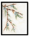 Alina I is an abstract botanical flower branch painting in warm beige, cream, tan, cognac brown, deep brown, eucalyptus green, blue green, earthy green, light blue, golden yellow, deep royal blue, and white; black oak frame by NLS Design. Large neutral gallery wall art for living rooms, bedrooms, entryways, offices, bathrooms. Vertical Sizes: 8x10, 11x14, 16x20, 18x24, 24x36, 30x40, 40x60 inches. Artwork by NLS Design, nlsdesignllc.com. Real art by a real artist, NO AI