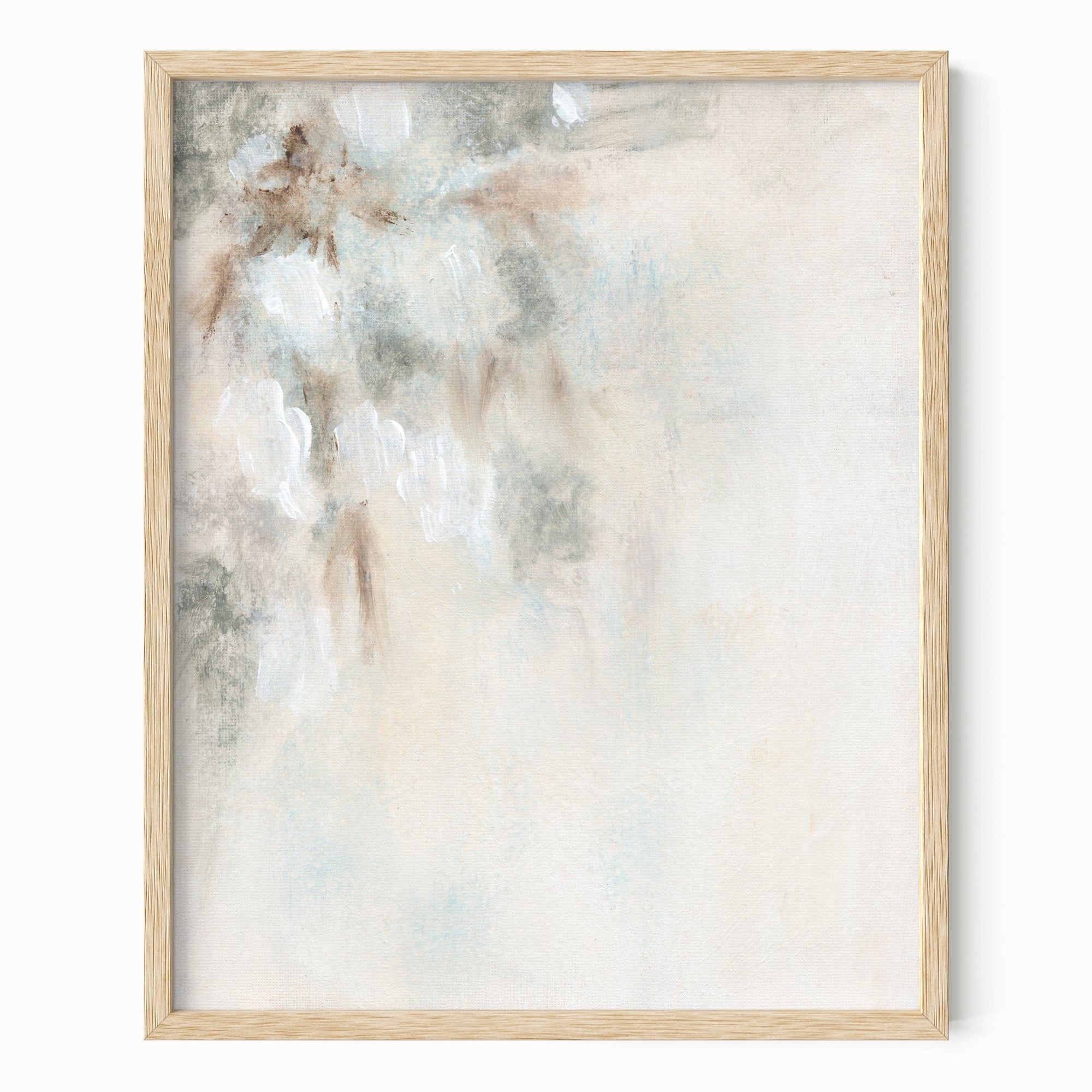 Breathless 1 fine art wall print framed in natural oak by NLS Design