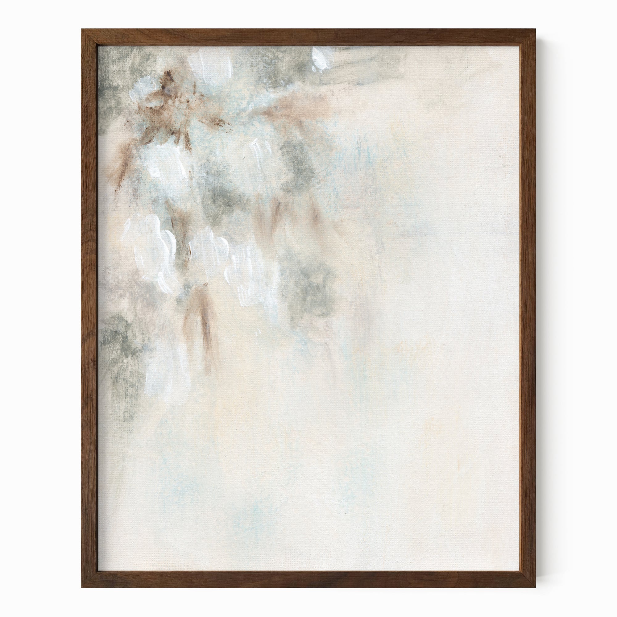 Breathless 1 fine art wall print framed in walnut stained oak by NLS Design