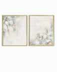 Set of 2 Breathless fine wall art prints framed in gold metal by NLS Design