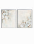 Set of 2 Breathless fine wall art prints framed in silver metal by NLS Design