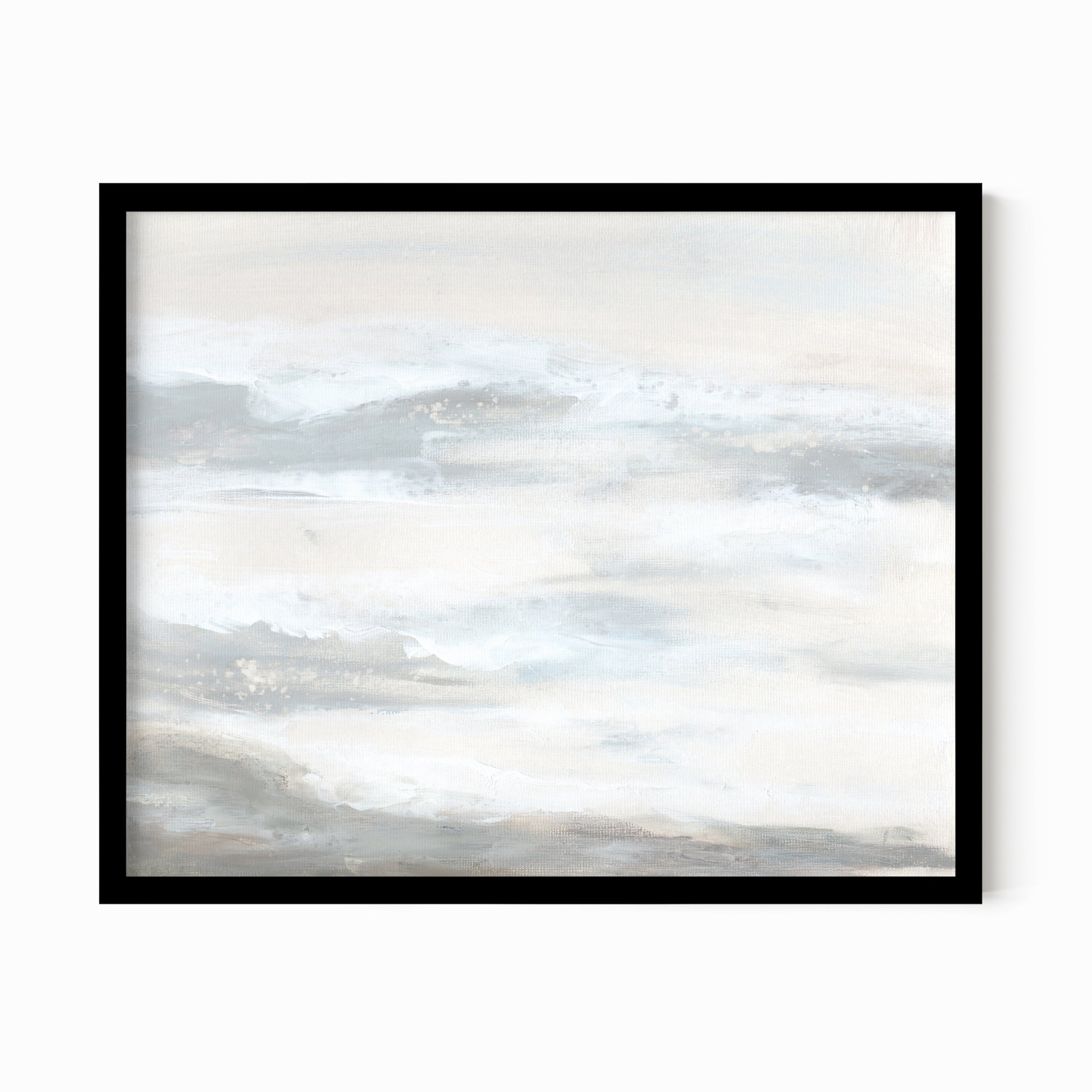 Cascade fine art wall print framed in black oak by NLS Design