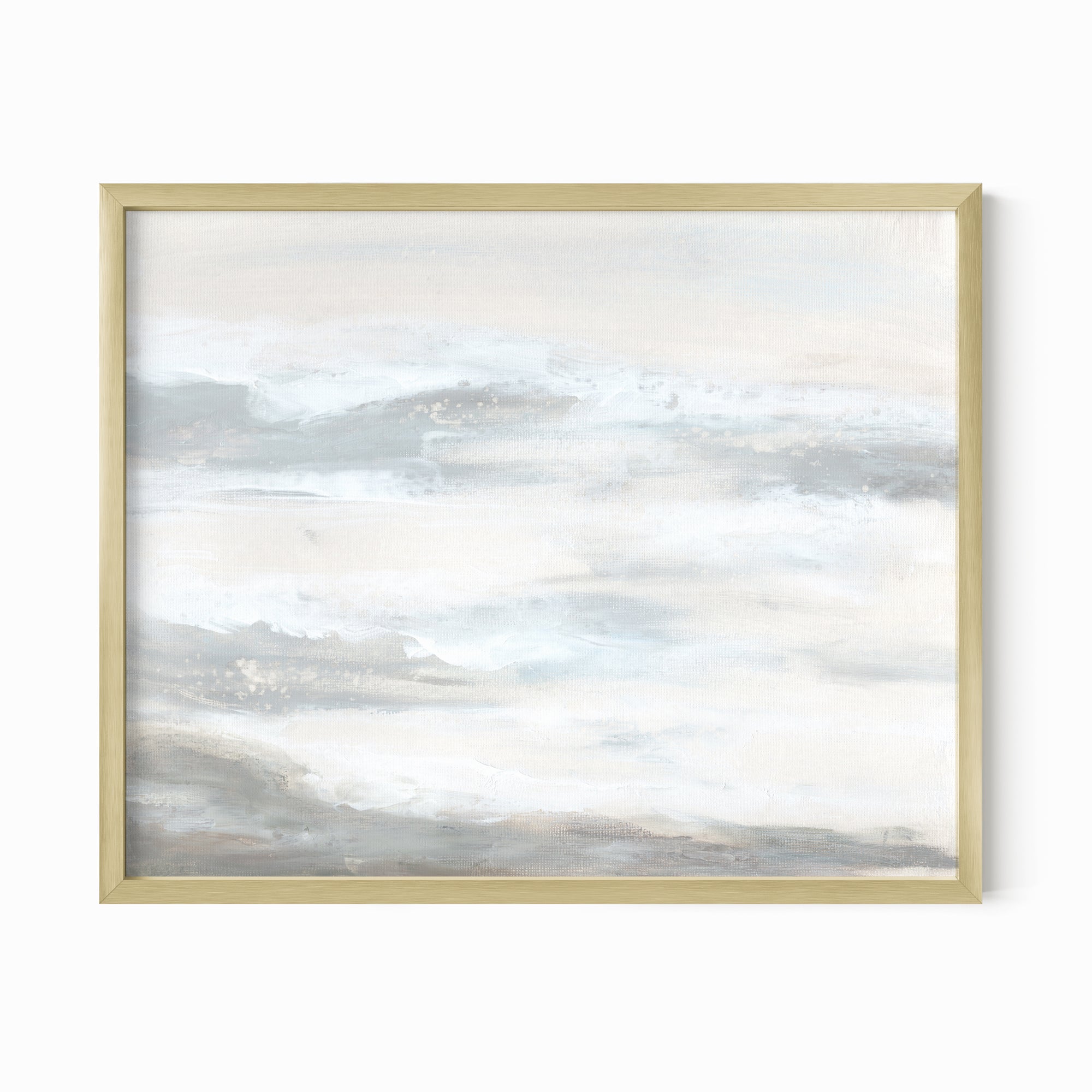 Cascade fine art wall print framed in gold metal by NLS Design