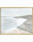 Shore fine art wall print framed in gold metal by NLS Design