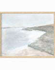 Shore fine art wall print framed in natural oak by NLS Design