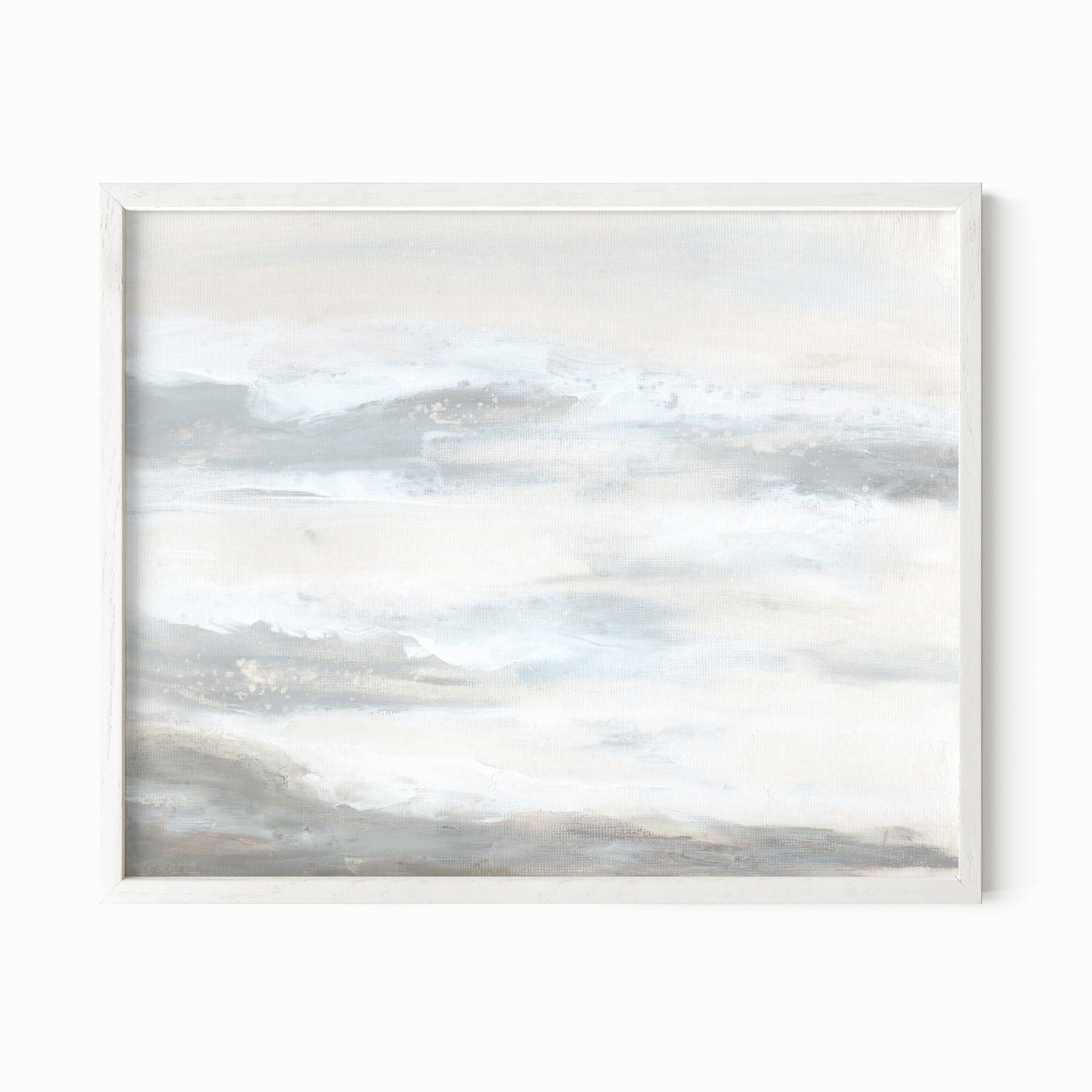 Cascade fine art wall print framed in white oak by NLS Design