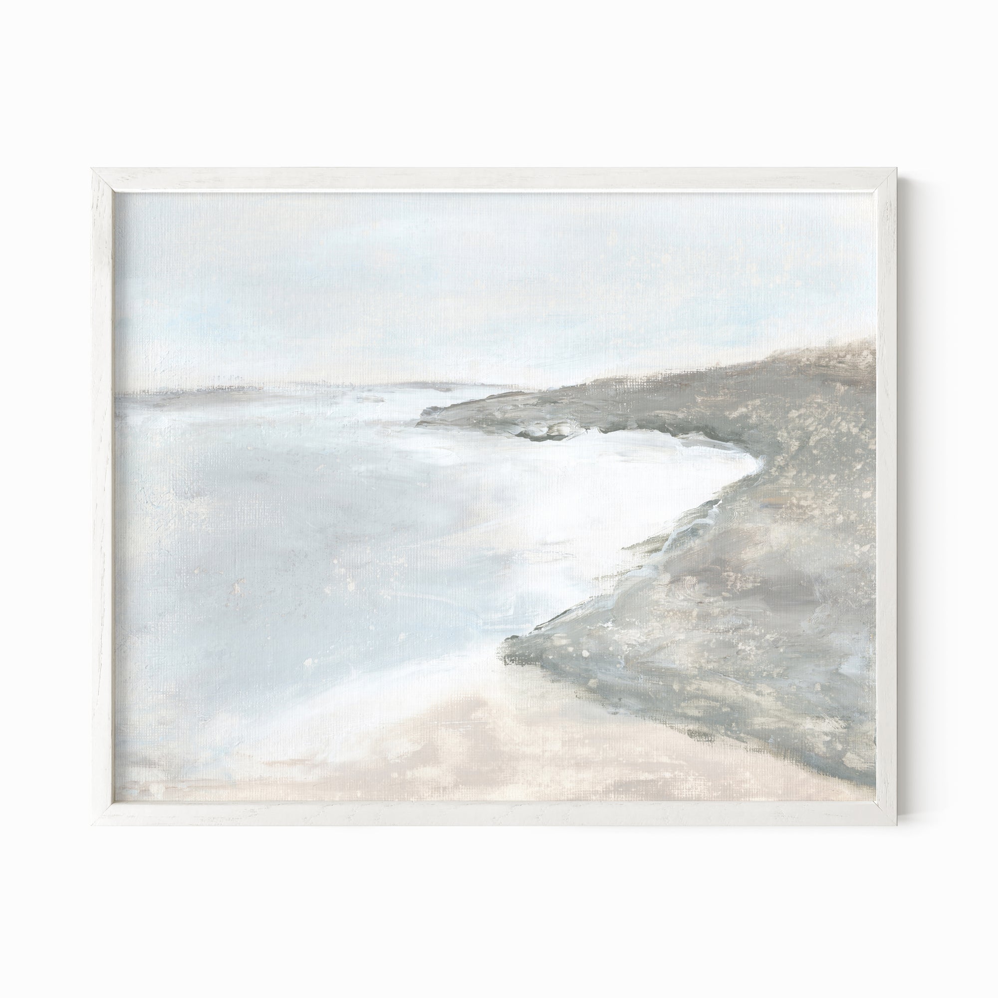 Shore fine art wall print framed in white oak by NLS Design
