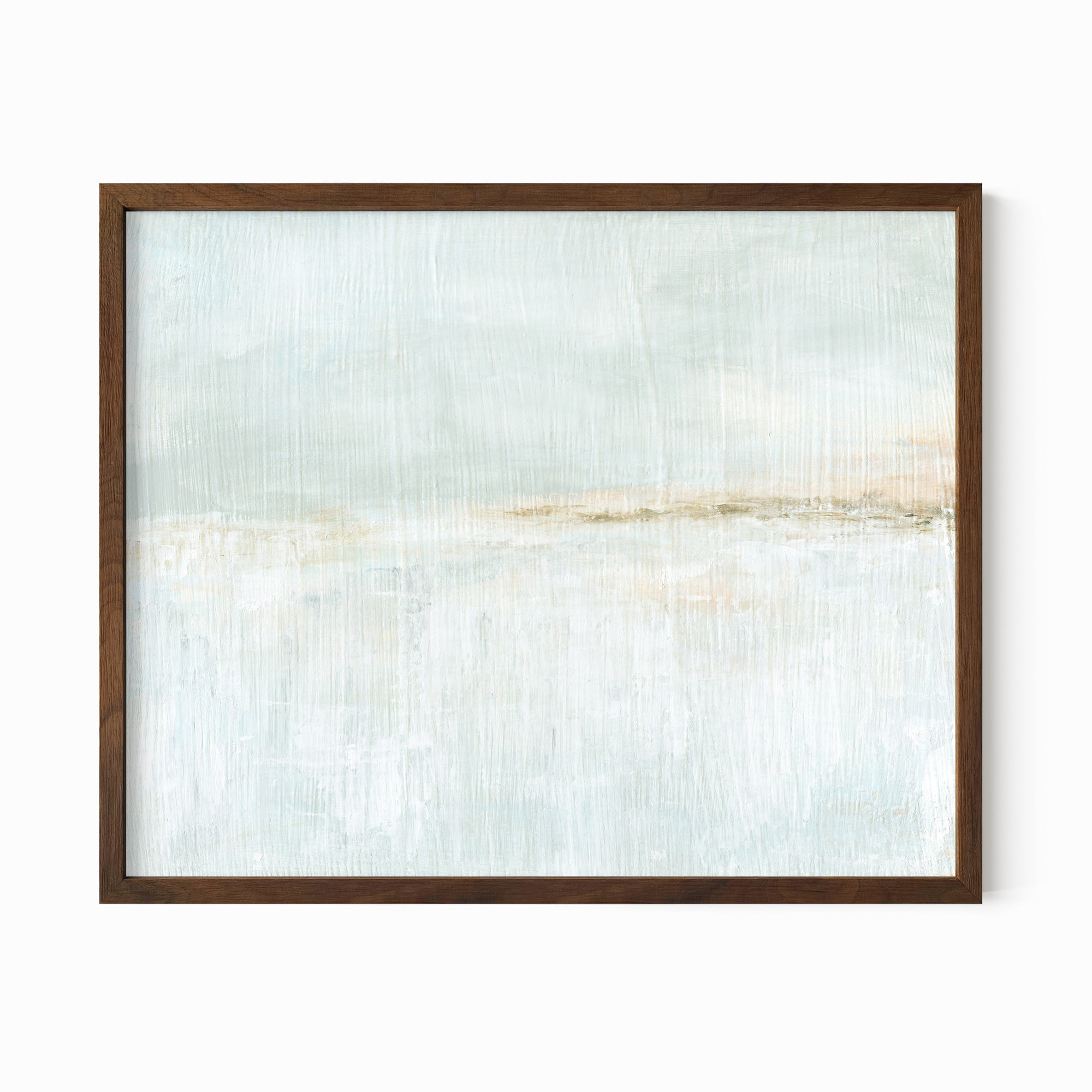 Delightful fine wall art print framed in walnut stain oak by NLS Design