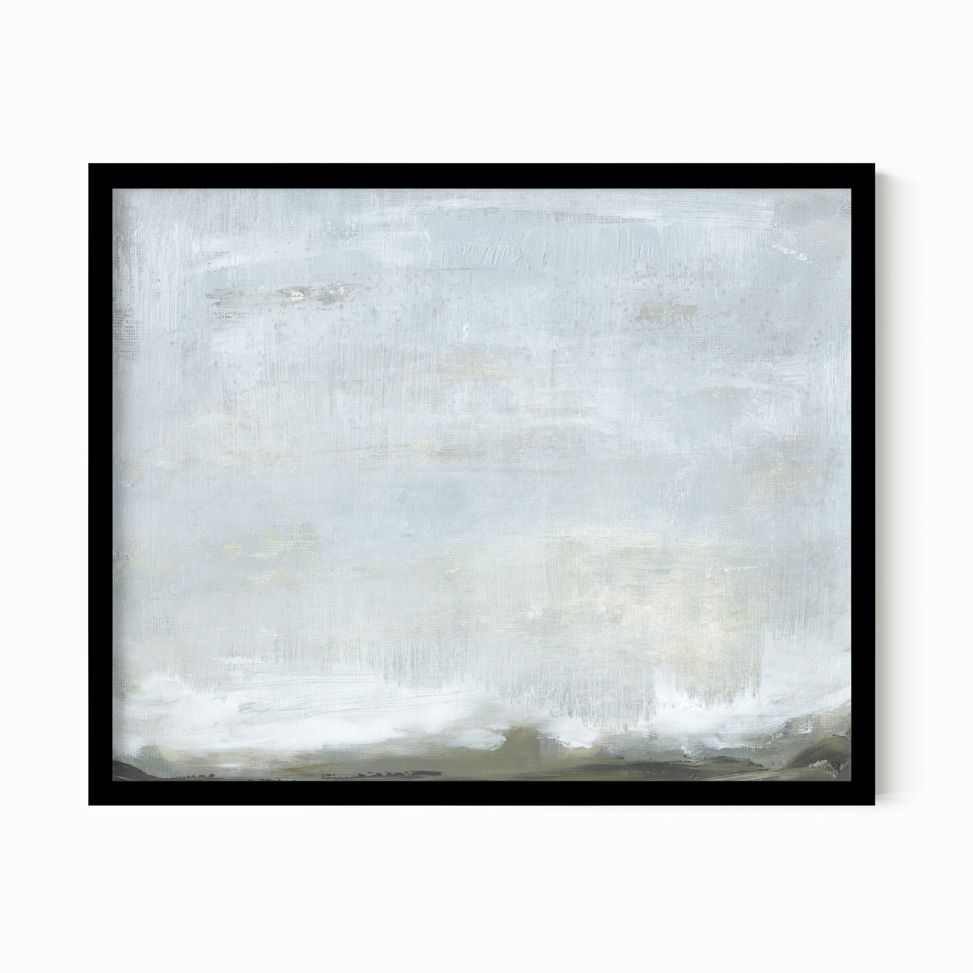 Expanse fine art abstract landscape wall print framed in black oak by NLS Design