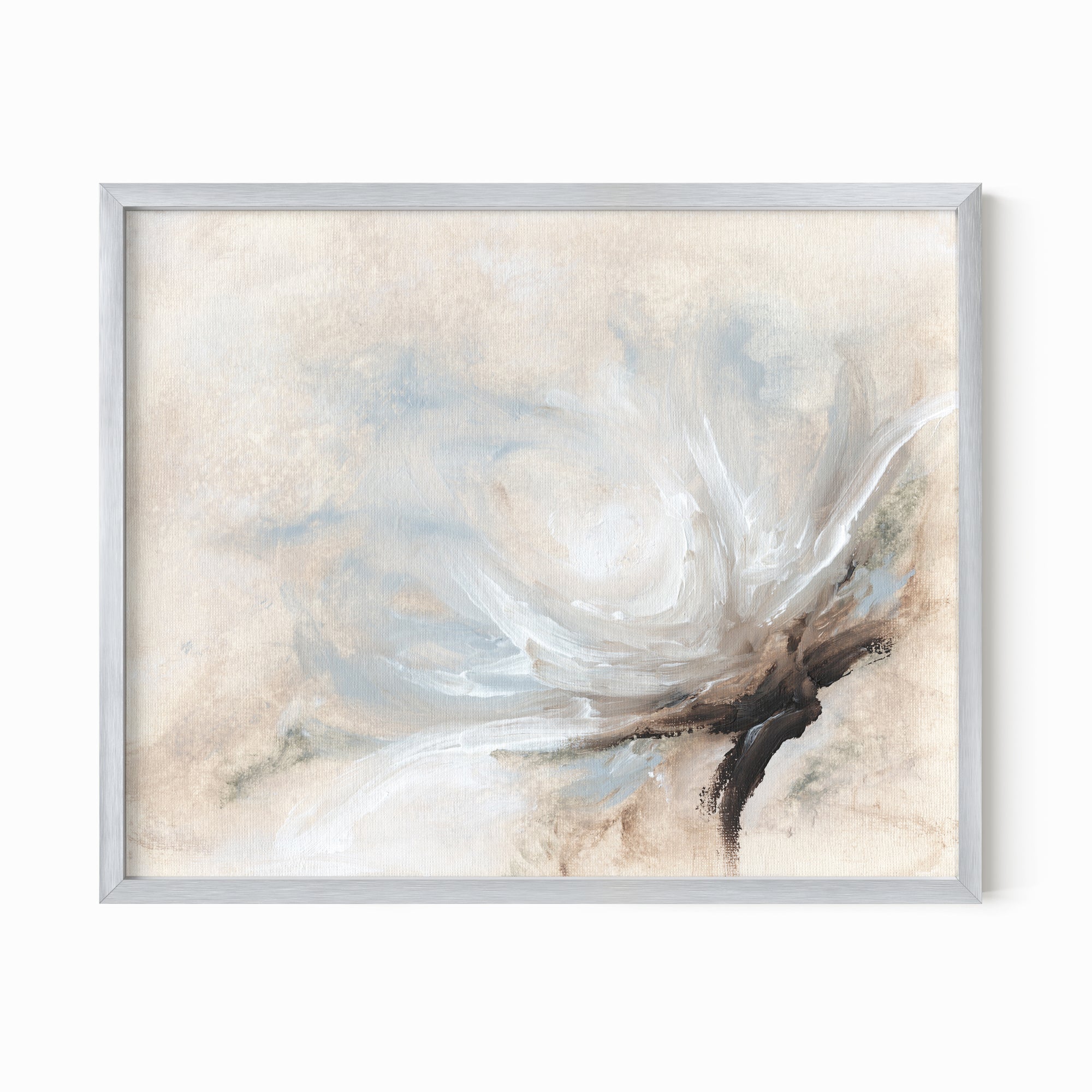 Flourish fine wall art print framed in silver metal by NLS Design