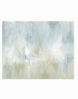 Frequency is a soft, atmospheric abstract painting in light blue green, pale gray, light blue, muted sage green, eucalyptus green, cream, and white; unframed by NLS Design. Large neutral gallery wall art for living rooms, bedrooms, entryways, offices, bathrooms, and above the couch and above the bed. Horizontal Sizes: 8x10, 11x14, 16x20, 18x24, 24x36, 30x40, 40x60 inches. Modern coastal, sea glass, spa, airy, minimalist, . Artwork by NLS Design, nlsdesignllc.com. Real art by a real artist - NO AI
