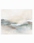 Gleam - abstract landscape original painting fine are print in cream, beige, green, light gray, white and brown, earth tones; unframed by NLS Design. Large neutral wall art for living rooms, bedrooms, entryways, offices, bathrooms, and above sofas and beds. Modern coastal minimalistic muted soft design. nlsdesignllc.com
