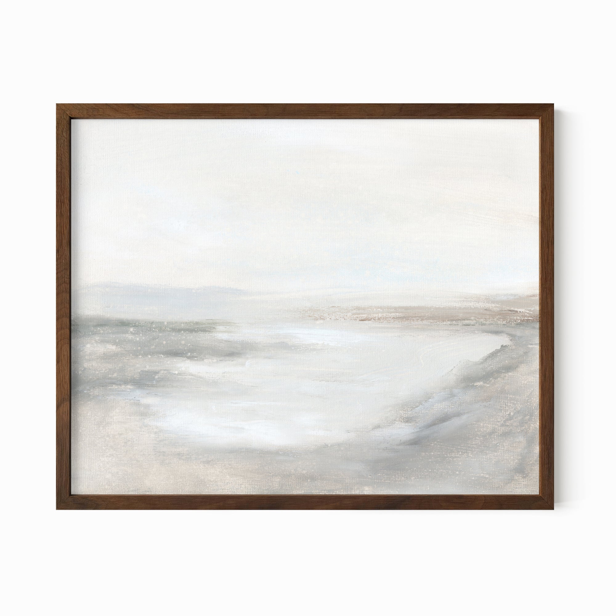 Haven fine wall art print framed in walnut stain oak by NLS Design
