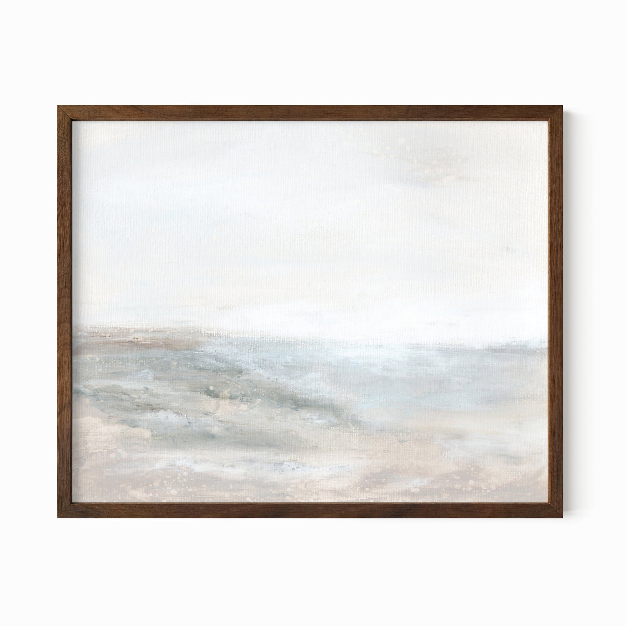 Horizon fine wall art print framed in walnut stain oak by NLS Design