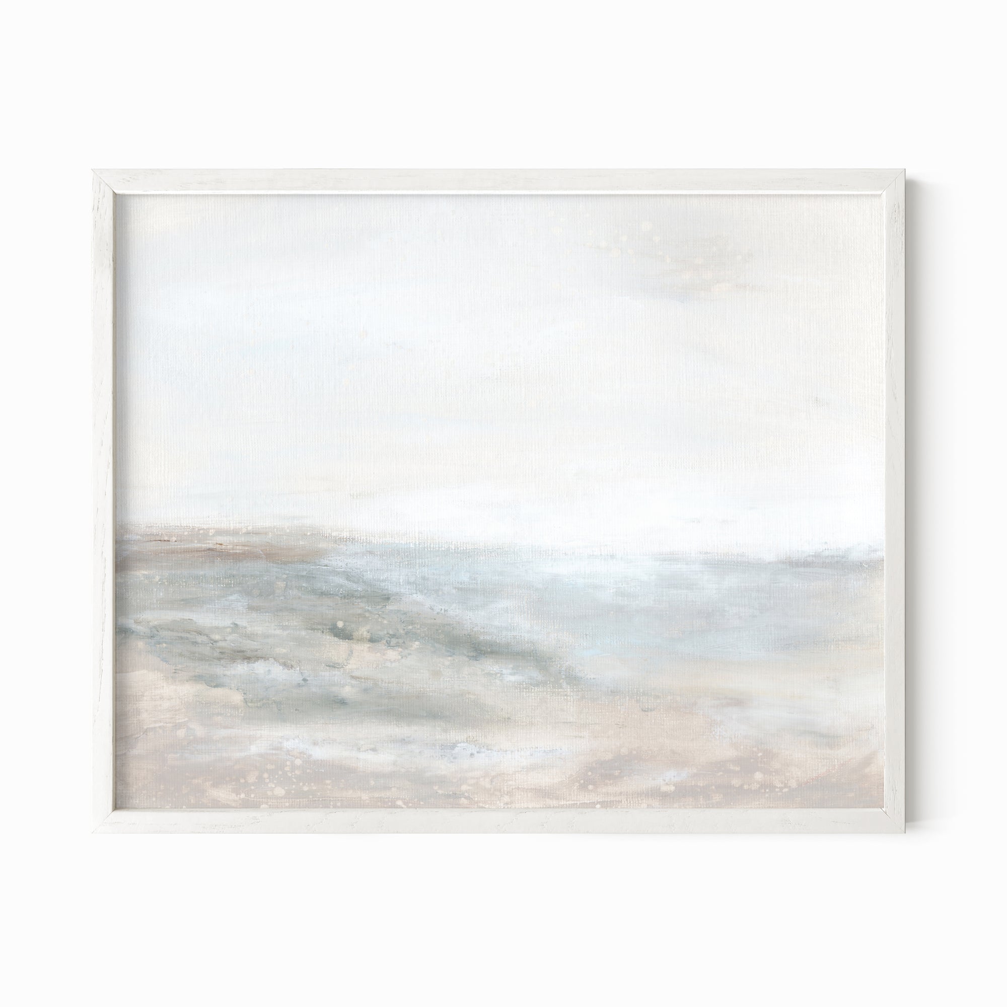 Horizon fine wall art print framed in white oak by NLS Design