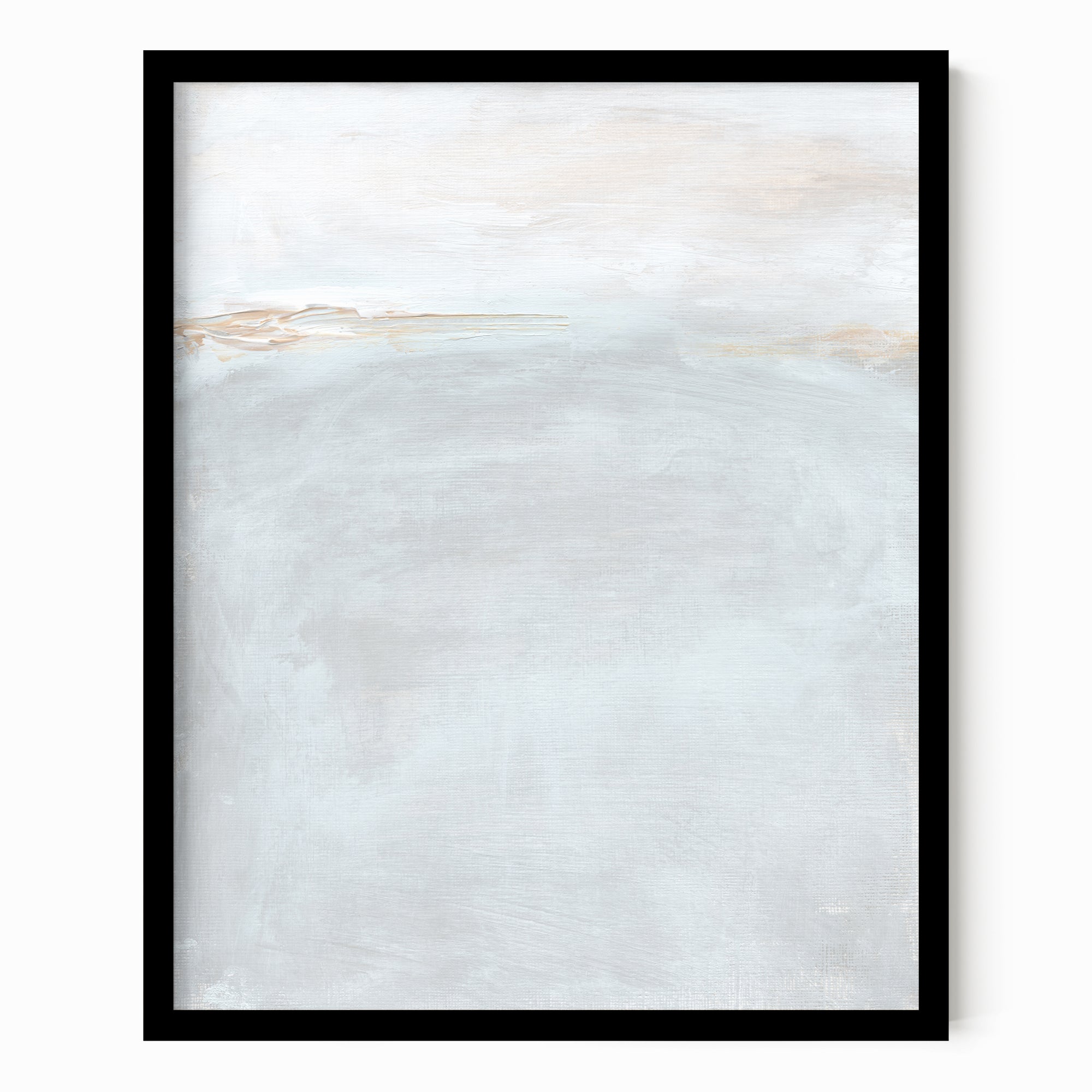 Horizon Blush 1 fine art wall print framed in black oak by NLS Design