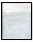 Horizon Blush 1 fine art wall print framed in black oak by NLS Design