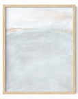 Horizon Blush 1 fine art wall print framed in natural oak by NLS Design