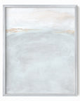 Horizon Blush 1 fine art wall print framed in silver metal by NLS Design