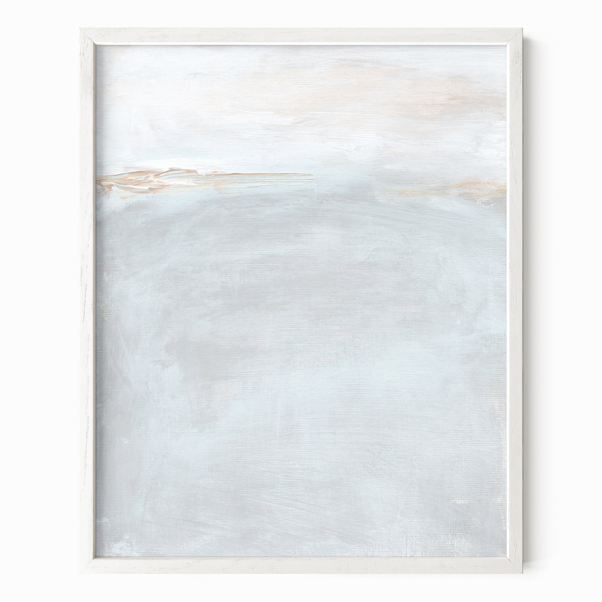 Horizon Blush 1 fine art wall print framed in white oak by NLS Design