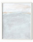 Horizon Blush 1 fine art wall print framed in white oak by NLS Design