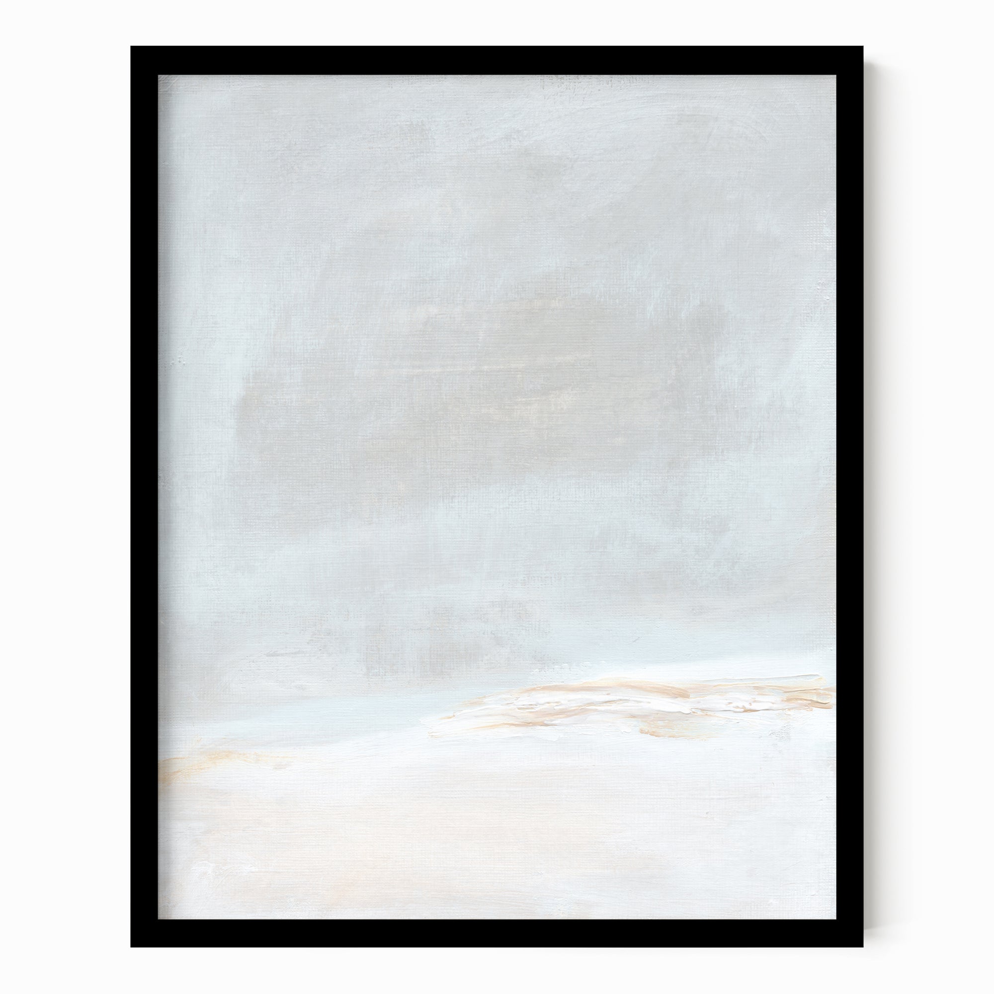 Horizon Blush 2 fine art wall print framed in black oak by NLS Design