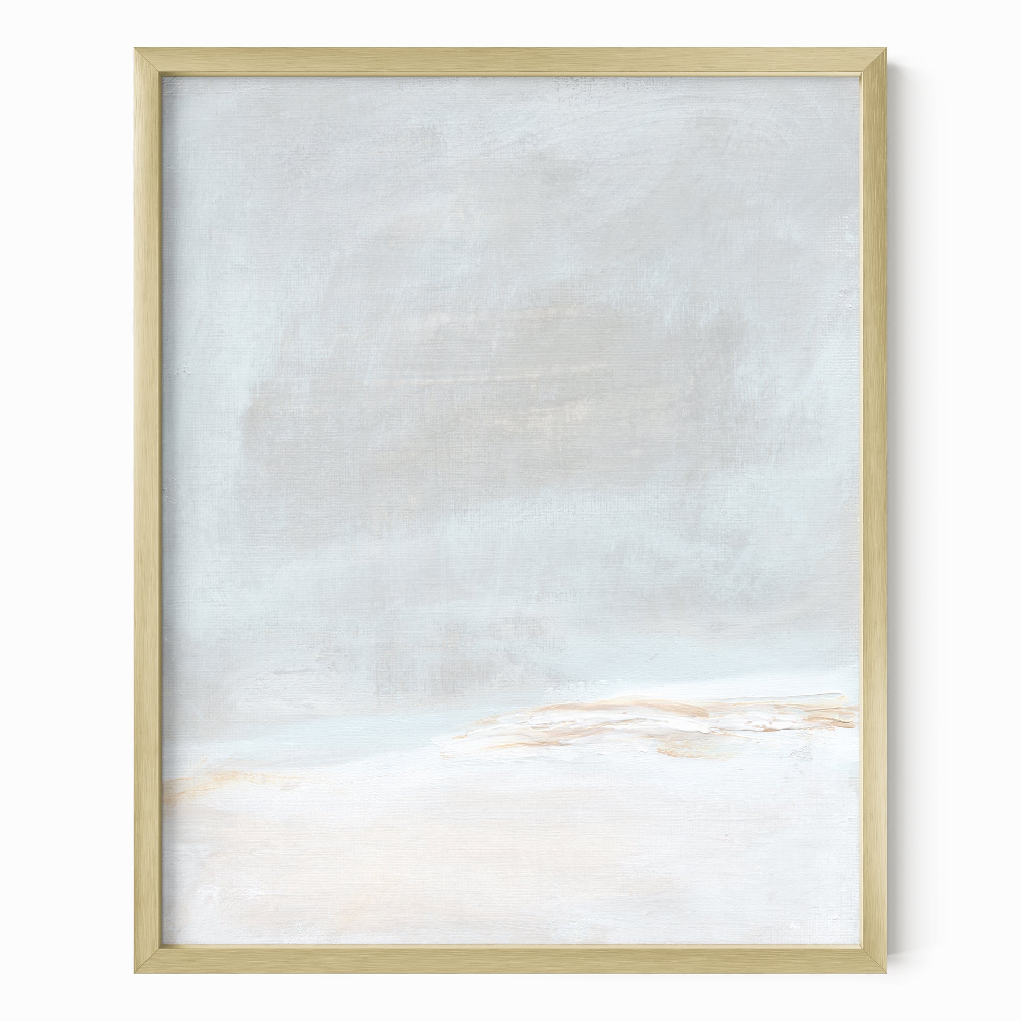 Horizon Blush 2 fine art wall print framed in gold metal by NLS Design