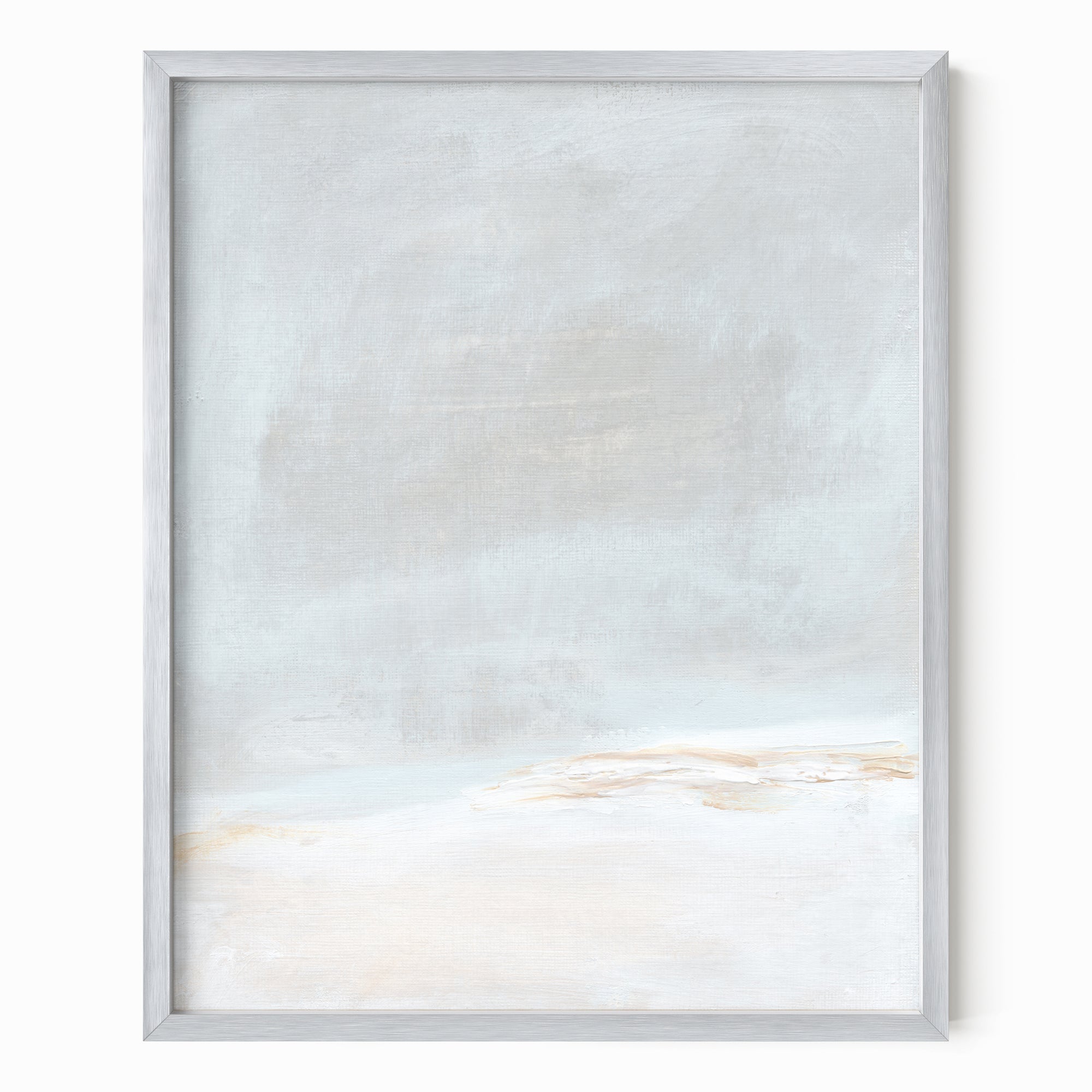 Horizon Blush 2 fine art wall print framed in silver metal by NLS Design