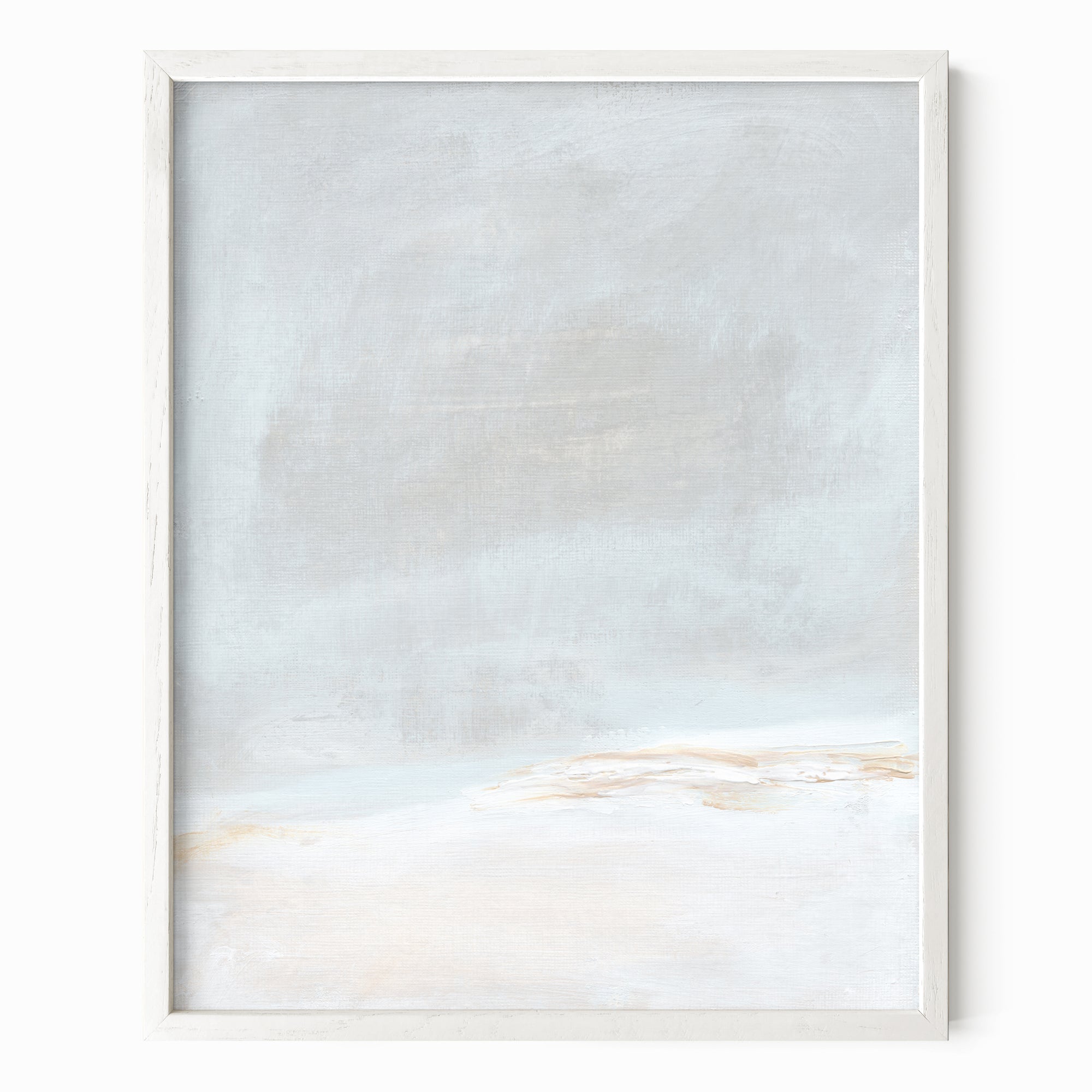 Horizon Blush 2 fine art wall print framed in white oak by NLS Design