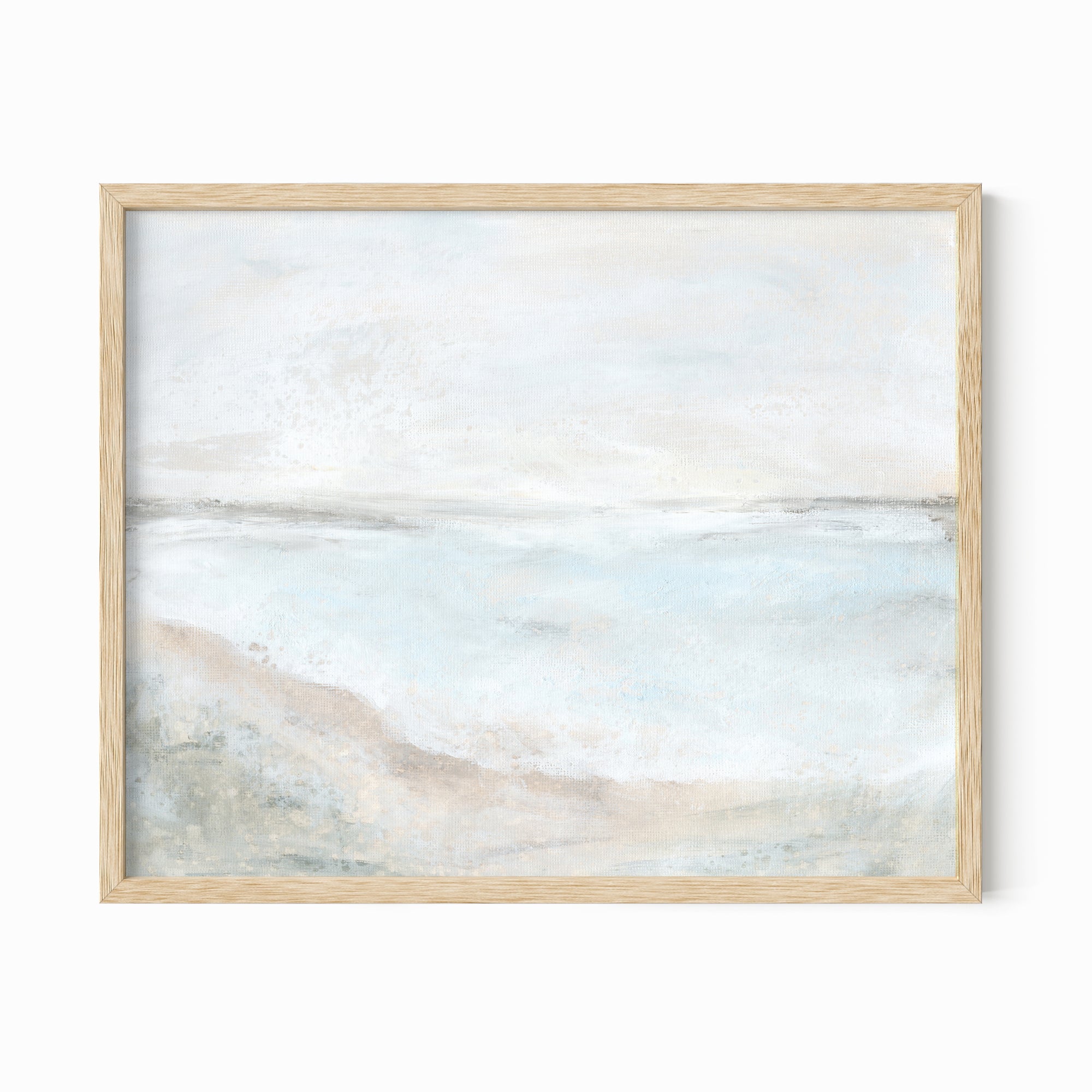 Hush fine art wall print framed in natural oak by NLS Design