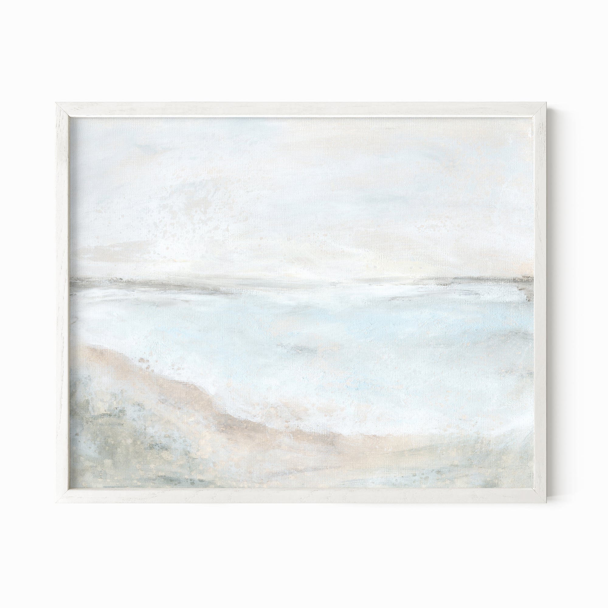 Hush fine art wall print framed in white oak by NLS Design