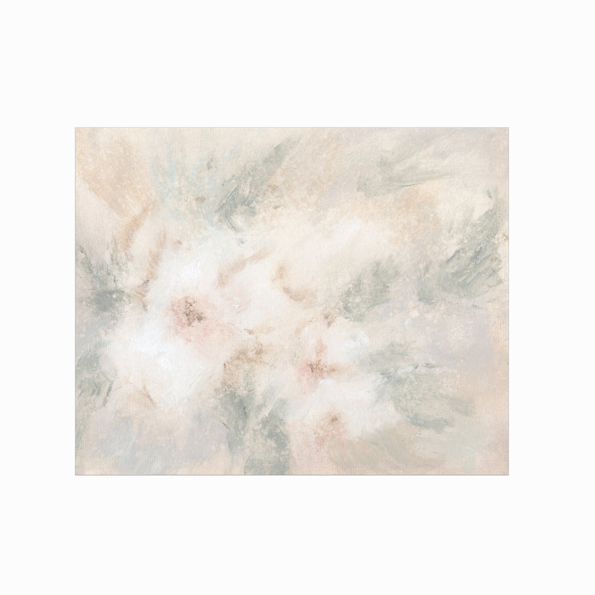 Pale Bloom neutral abstract floral painting fine wall art print unframed by NLS Design