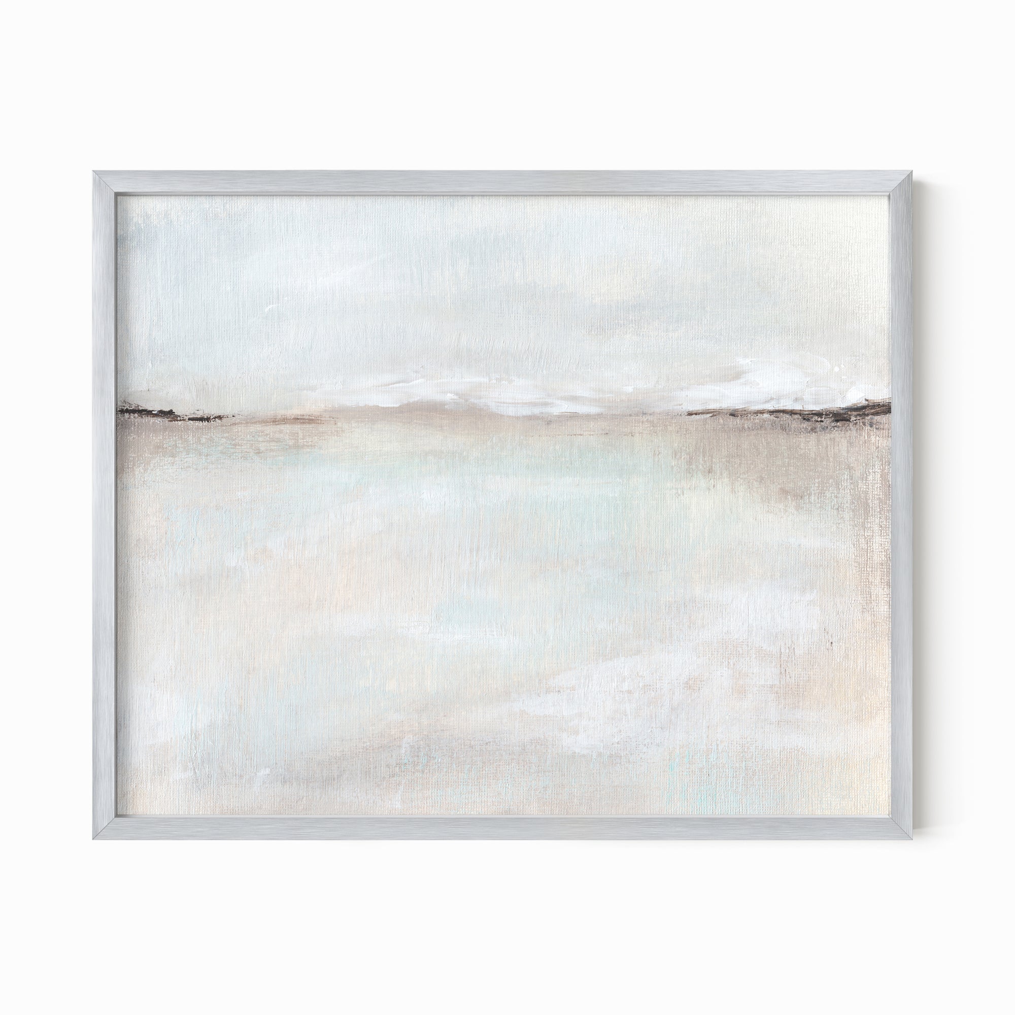 Peaceful fine art wall print framed in silver metal by NLS Design