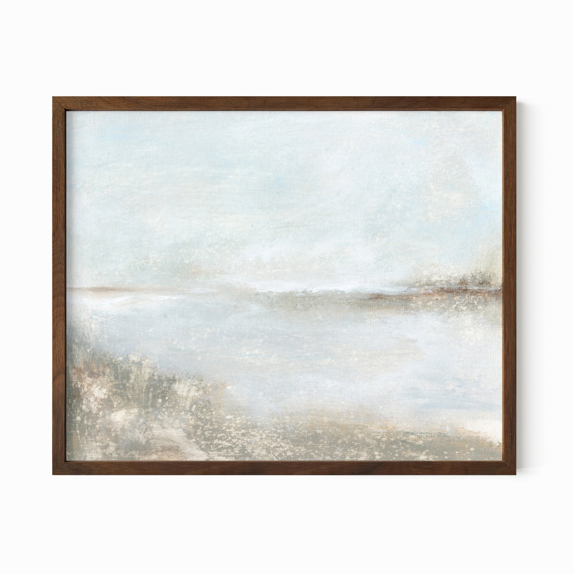 Restore fine wall art print framed in walnut stain oak by NLS Design