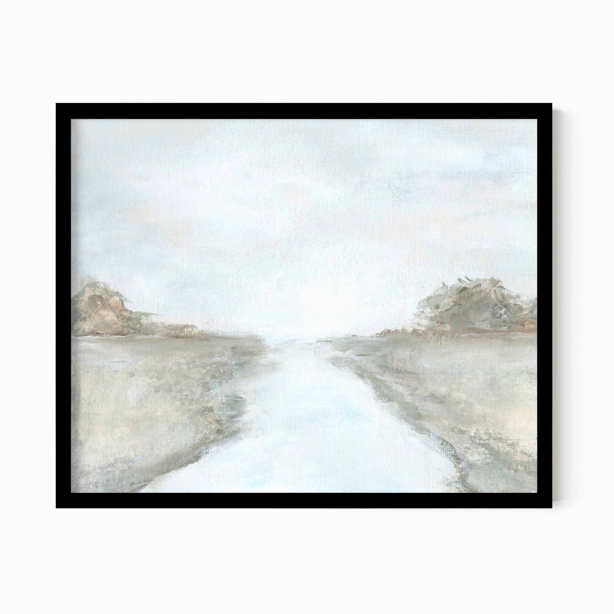 Retreat fine wall art print framed in black oak by NLS Design
