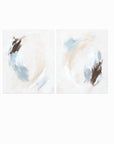 Set of 2 Soft Motion - modern abstract gallery wall set original paintings fine are prints in light blue, brown, cream, gray, beige and white; unframed by NLS Design. Large neutral wall art for living rooms, bedrooms, entryways, offices, bathrooms, and above sofas and beds. nlsdesignllc.com