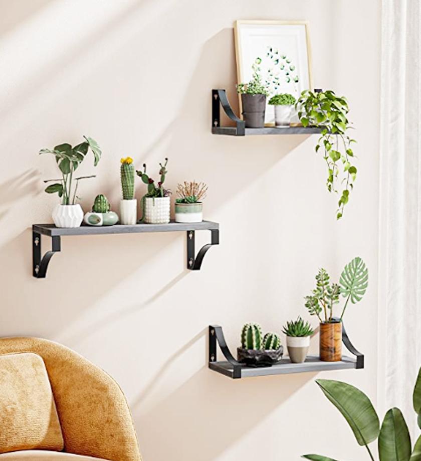 wall shelves - how to fill a large living room wall