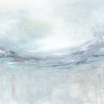 exhale abstract blue gray painting art