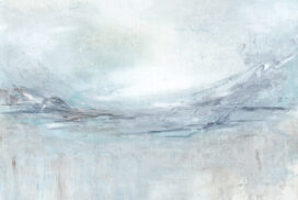 exhale abstract blue gray painting art